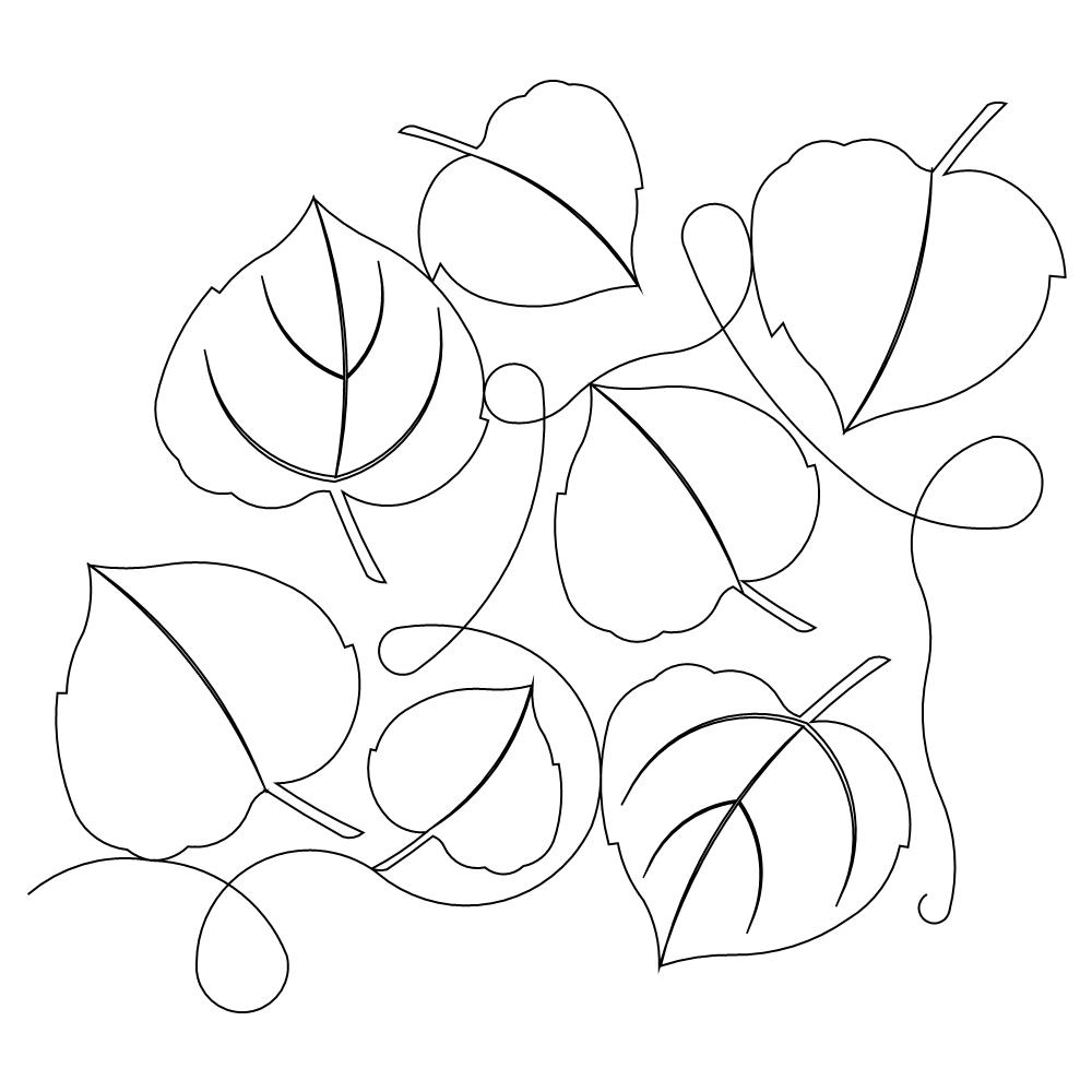 Aspen Quilt Pattern aspen leaves e2e 004 - Edge to Edge Quilting Patterns