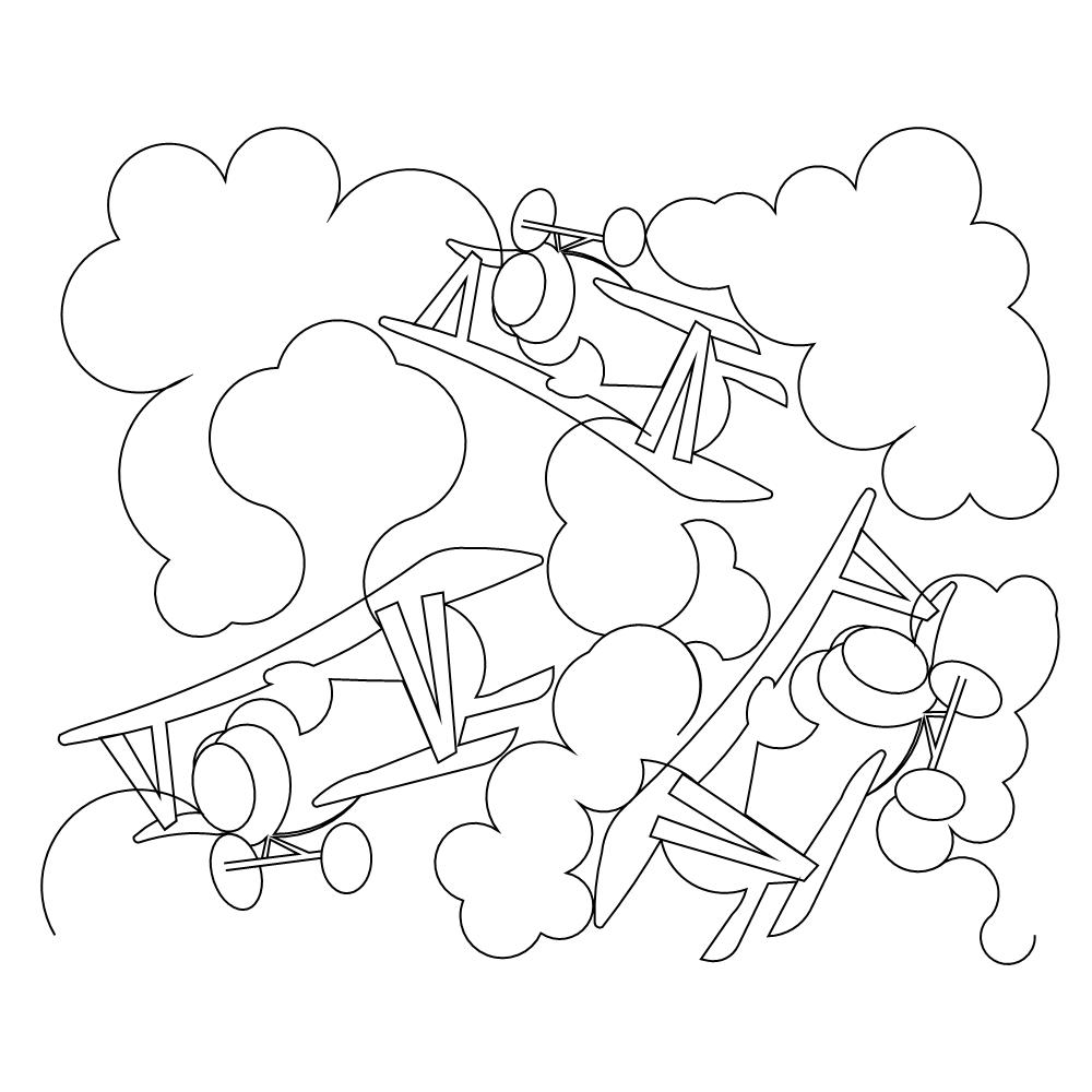 biplane pano Digital Pattern | Sweet Dreams Quilt Studio - Edge to Edge ...