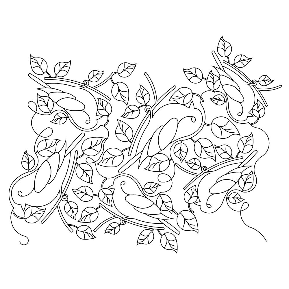 bird pano 003 Digital Pattern | Sweet Dreams Quilt Studio - Edge to ...