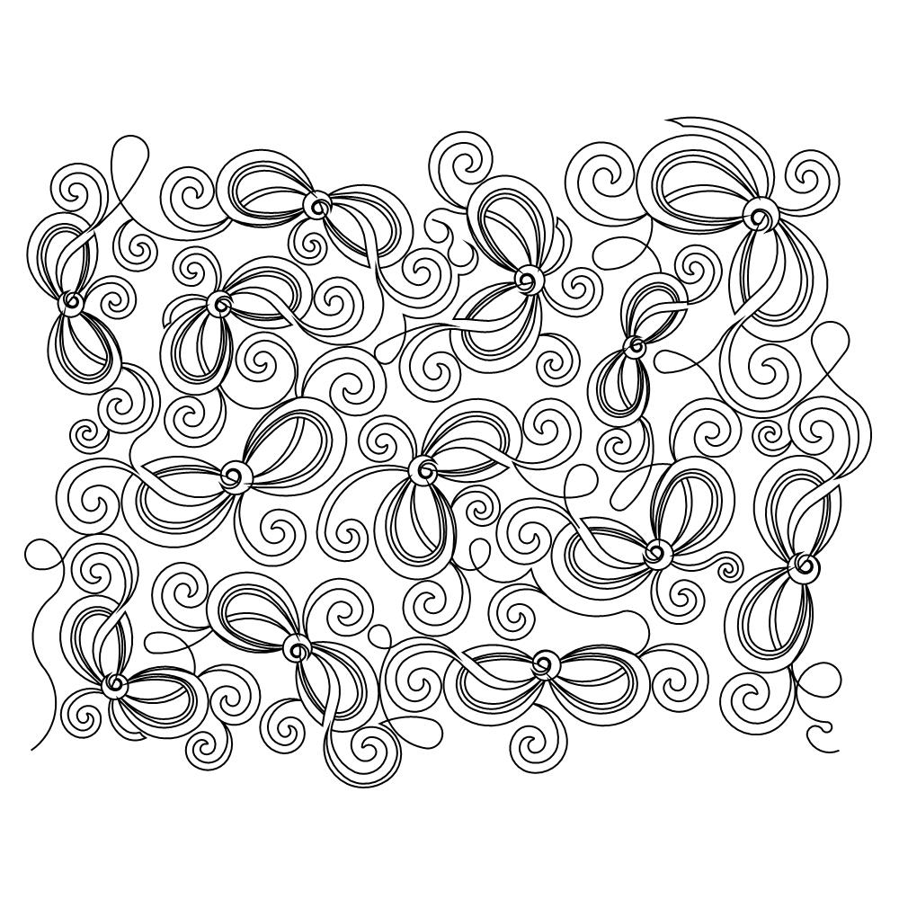 bow pano 002 Digital Pattern | Sweet Dreams Quilt Studio - Edge to Edge ...