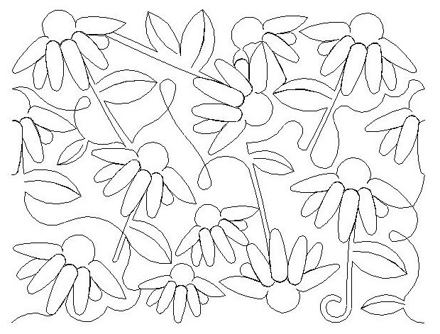 cone flower pano sq 001 Digital Pattern | Sweet Dreams Quilt Studio ...
