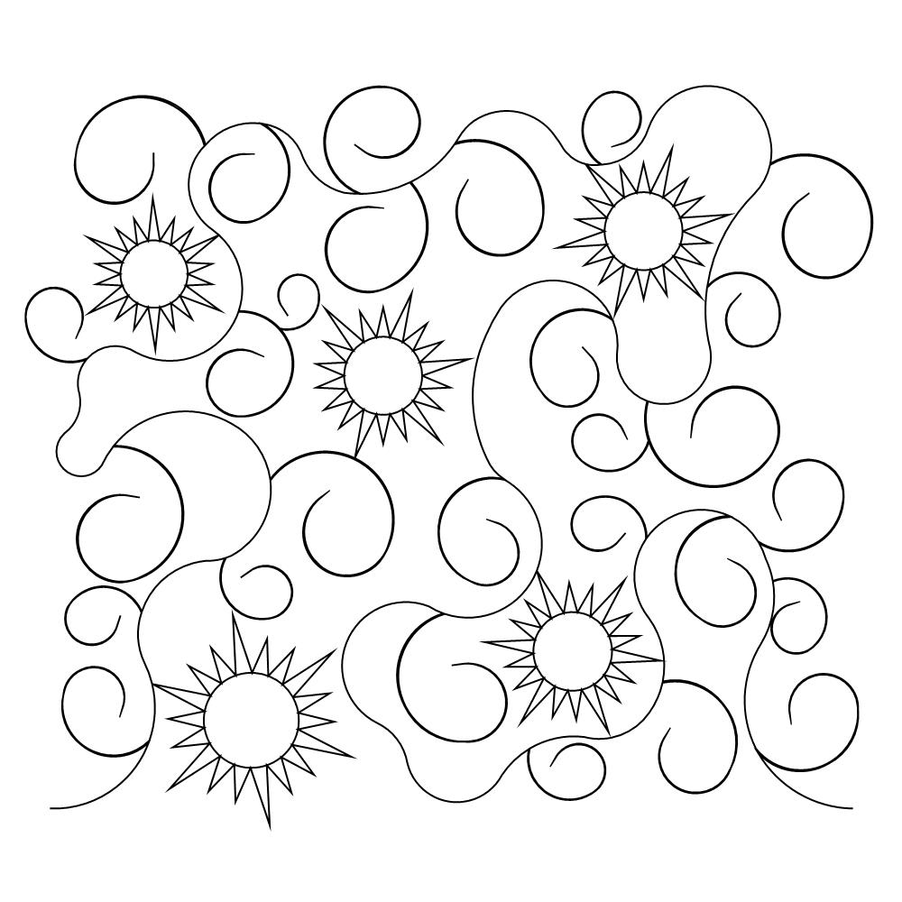 curls in the sun pano 001 Digital Pattern | Sweet Dreams Quilt Studio ...