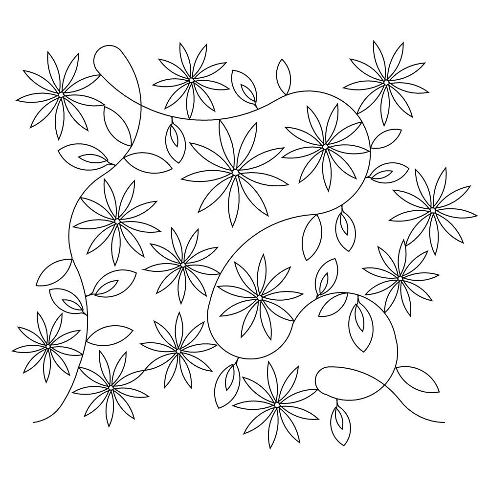 daisy pano 002 Digital Pattern | Sweet Dreams Quilt Studio - Edge to ...
