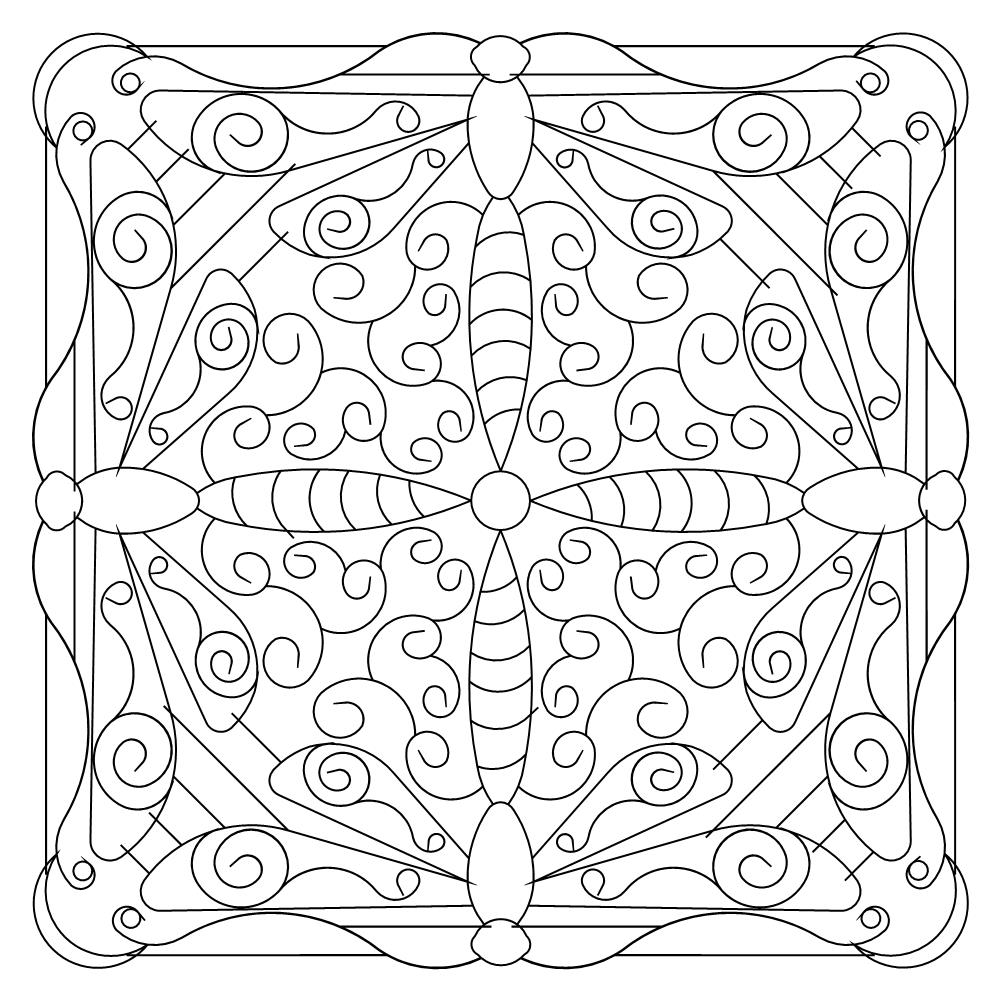 dragonfly block 002 - Digital Block Patterns | Sweet Dreams Quilt Studio
