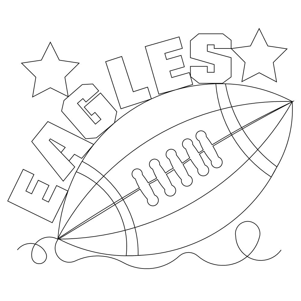 eagle football coloring pages