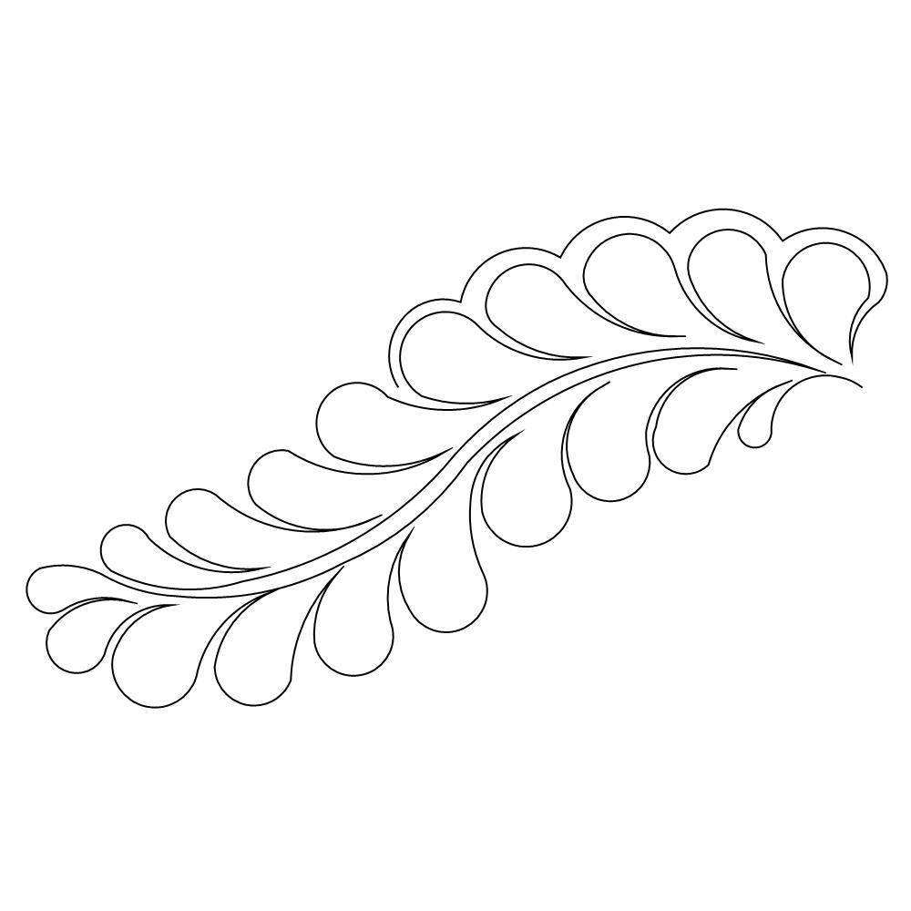 08-00001 Feather Border Stencil