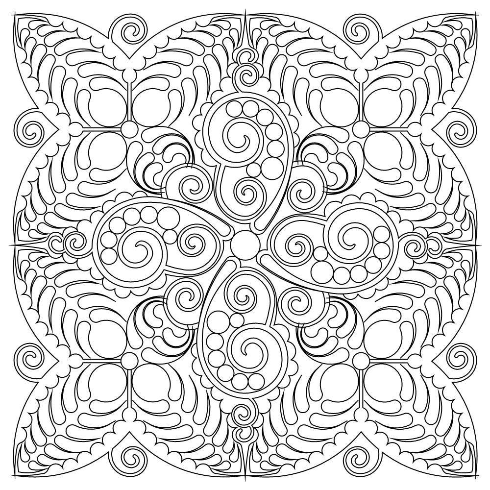 feather ironwork block 001 Digital Pattern | Sweet Dreams Quilt Studio