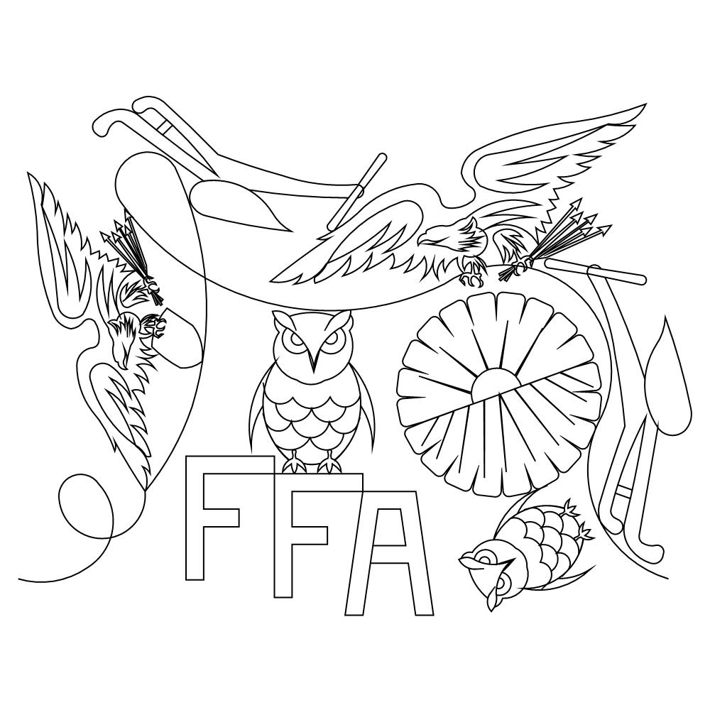 Ffa Emblem Activity Sketch Coloring - Ffa%20pano