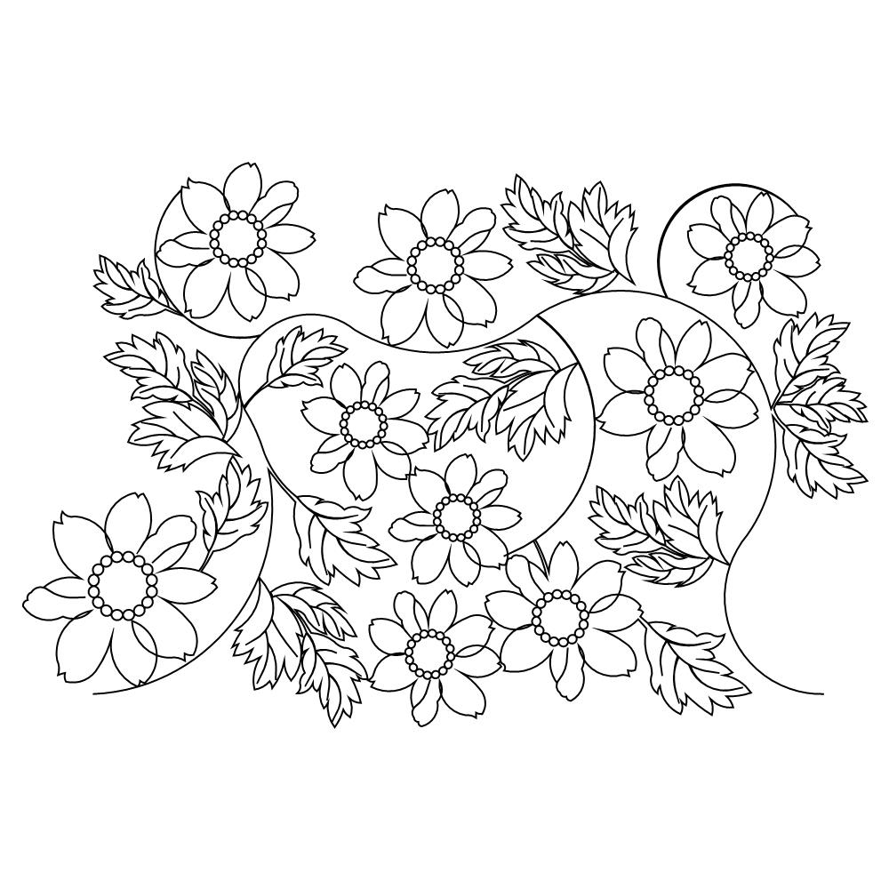 flower pano 002 Digital Pattern | Sweet Dreams Quilt Studio - Edge to ...