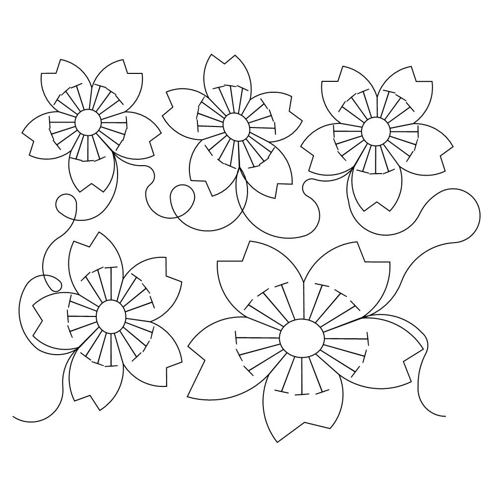 flower pano 1 Digital Pattern | Sweet Dreams Quilt Studio - Edge to ...