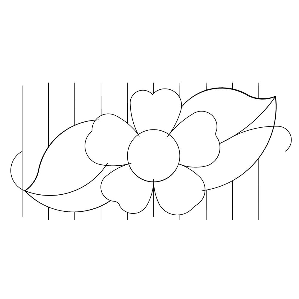 flower pkey border 001 Digital Pattern | Sweet Dreams Quilt Studio ...