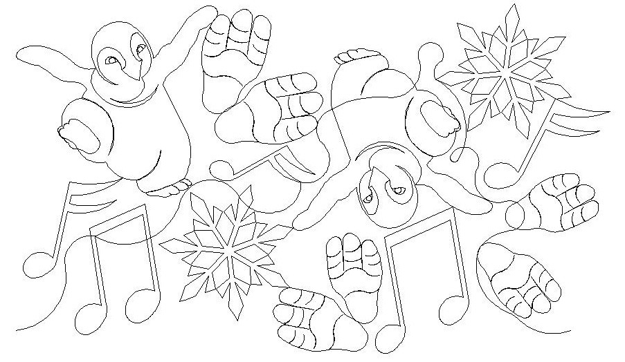 happy feet pano 001 Digital Pattern | Sweet Dreams Quilt Studio - Edge ...