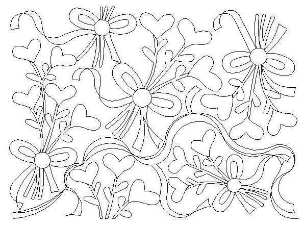 heart flower pano 001 sq Digital Pattern | Sweet Dreams Quilt Studio ...