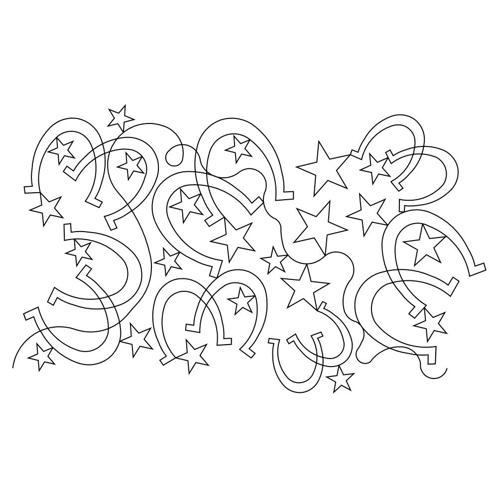 horseshoe star drawing