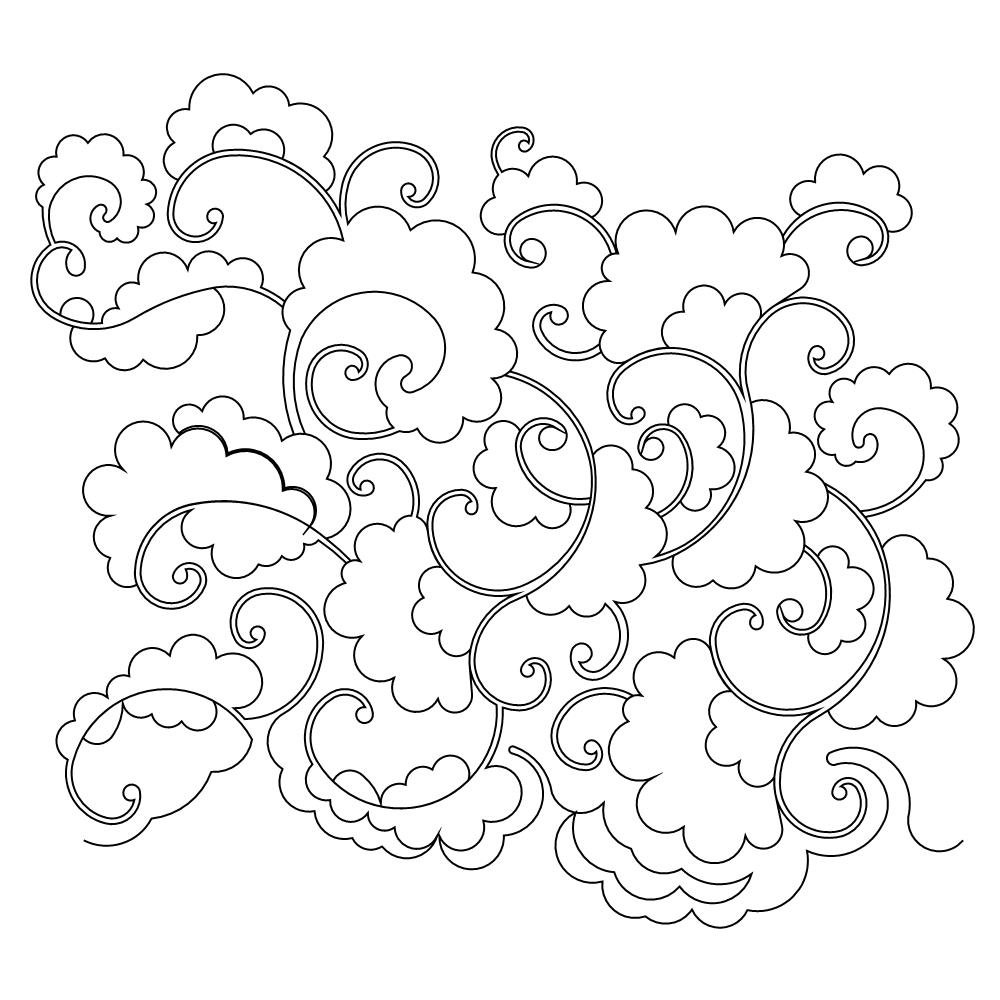 jacobean cloud pano 001 Digital Pattern | Sweet Dreams Quilt Studio ...