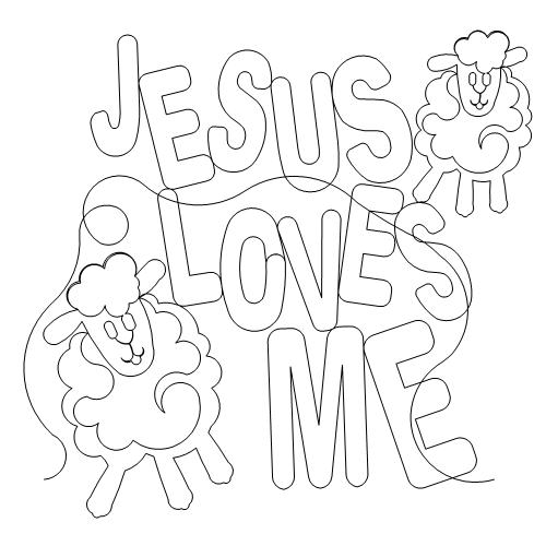 jesus loves me Digital Pattern | Sweet Dreams Quilt Studio - Edge to ...