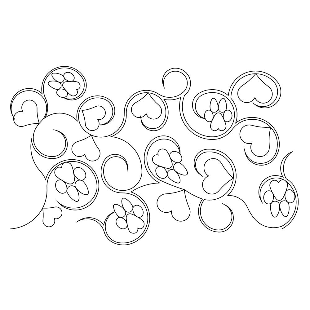 just curls love cats e2e 001 - Edge to Edge Quilting Patterns