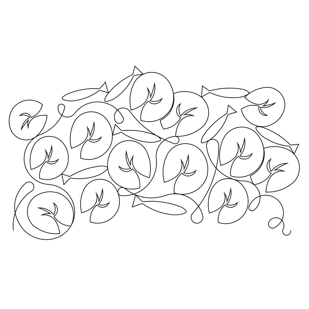 lily pad pano 001 Digital Pattern | Sweet Dreams Quilt Studio - Edge to ...