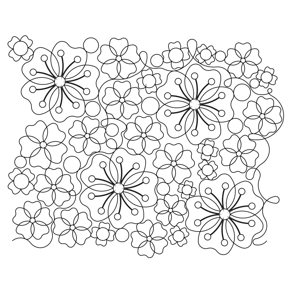 lucees flower pano 001 Digital Pattern | Sweet Dreams Quilt Studio ...