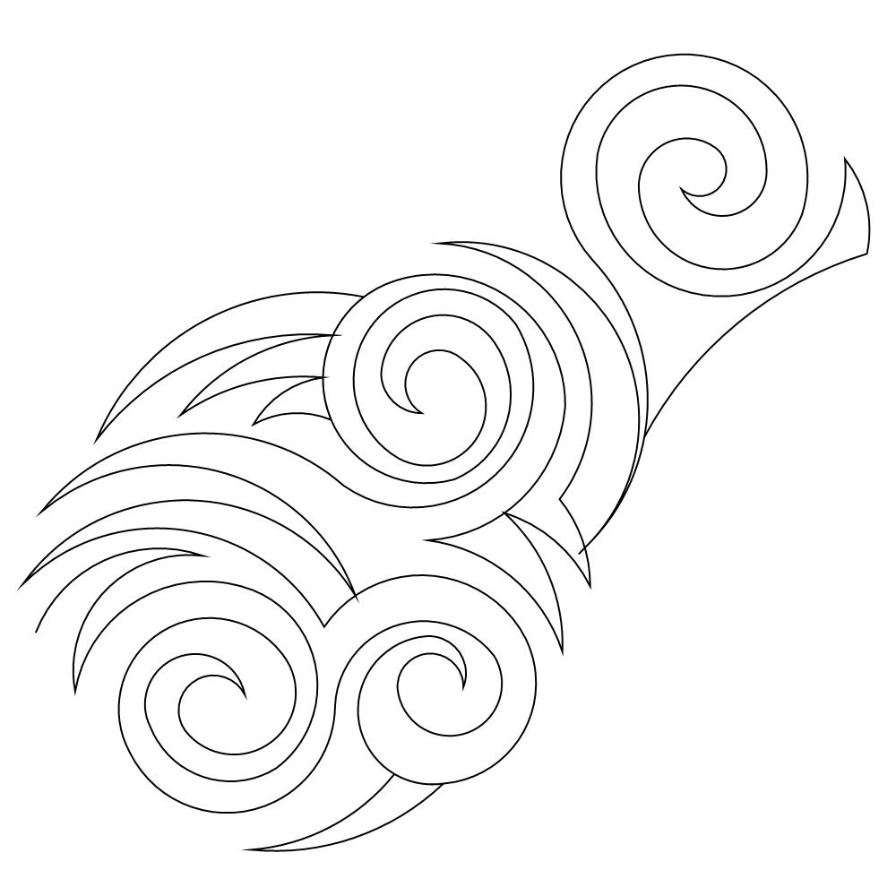 posh swirl element 001 - Digital Block Patterns | Sweet Dreams Quilt Studio