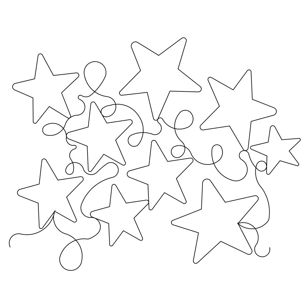 Stars Rounded Pattern rounded stars and loops 001 Digital Pattern | Sweet Dreams Quilt Studio ...