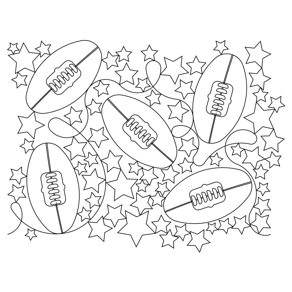 rugby stars e2e comples 001 - Edge to Edge Quilting Patterns
