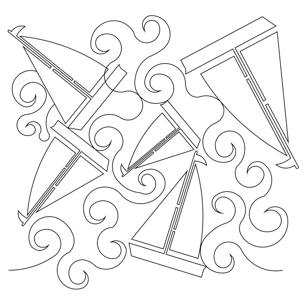 sailboat pano 002 Digital Pattern | Sweet Dreams Quilt Studio - Edge to ...