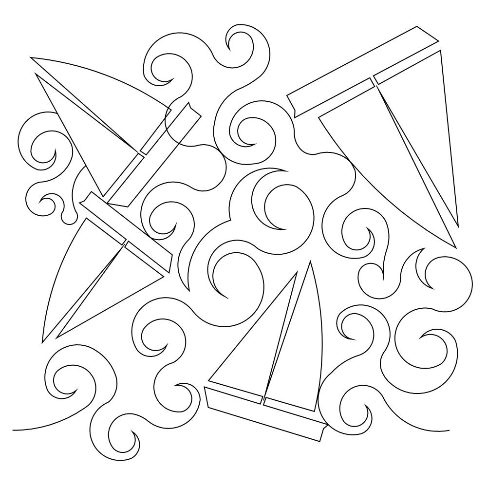 sailboat pano 003 Digital Pattern | Sweet Dreams Quilt Studio - Edge to ...