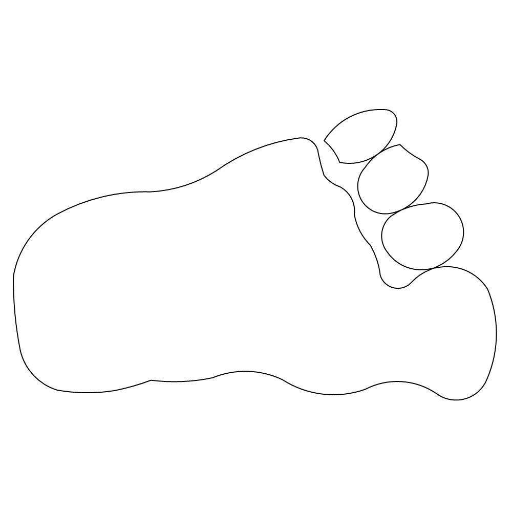 bigfoot footprints outline