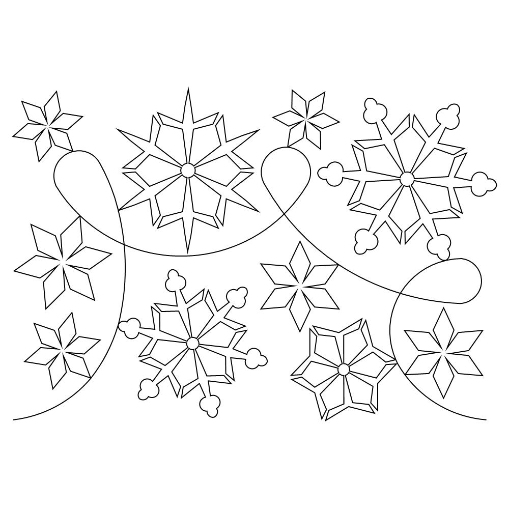 snowflake border 007 Digital Pattern | Sweet Dreams Quilt Studio ...