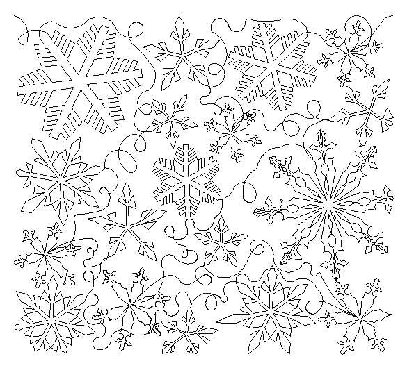 snowflakes complex Digital Pattern | Sweet Dreams Quilt Studio - Edge ...