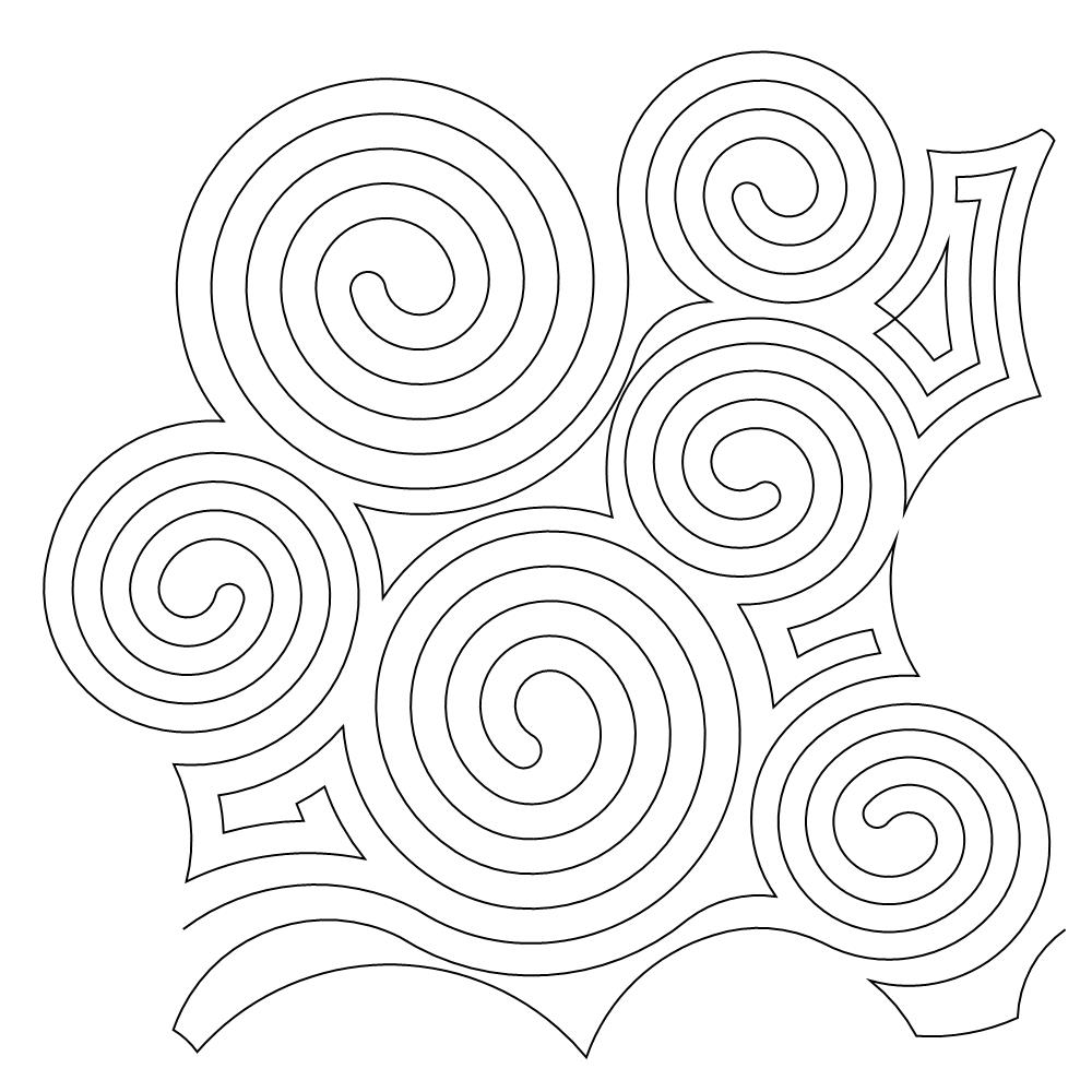 spiral e2e 002 - Edge to Edge Quilting Patterns