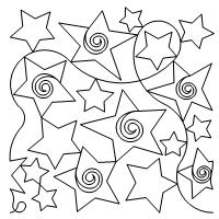 stars swirls sq 001 Digital Pattern | Sweet Dreams Quilt Studio - Edge ...