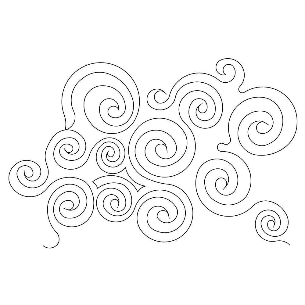 swirls simple 001 Digital Pattern | Sweet Dreams Quilt Studio - Edge to ...