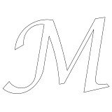 calligraphy font capital m