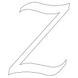 calligraphy font capital z