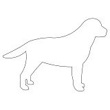 lab dog outline 001