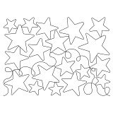 rounded stars and loops 001 sq