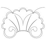 scallop shell border 001