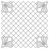 sq grid with feathers