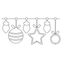 christmas ornament border 002