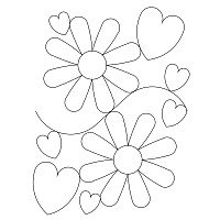 daisy heart border 001