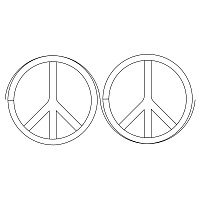 peace sign border 001