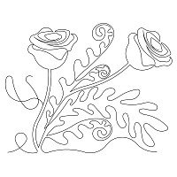 rose fern border 001