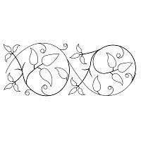 simple leaf swirl border 001