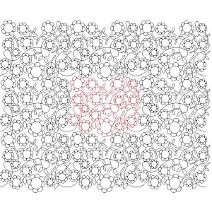 30s flower pano 001 Digital Pattern | Sweet Dreams Quilt Studio - Edge ...