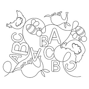 abc pano 003 Digital Pattern | Sweet Dreams Quilt Studio - Edge to Edge ...