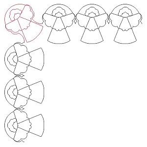 angel border corner 001 Digital Pattern | Sweet Dreams Quilt Studio ...