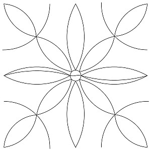 anns flower pano 001 Digital Pattern | Sweet Dreams Quilt Studio - Edge ...