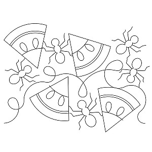 ants and watermelon e2e 001 - Edge to Edge Quilting Patterns